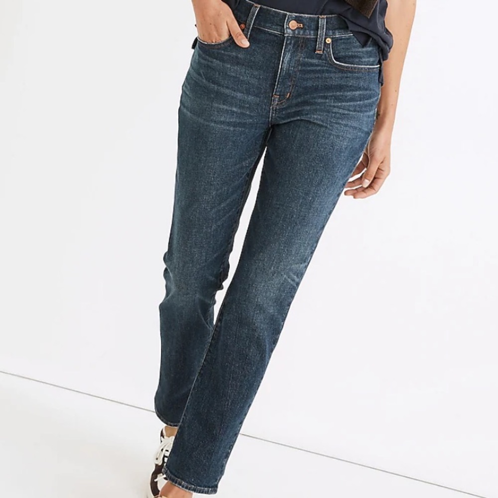 Madewell tall tomboy straight jeans in callan wash size 26  EUC